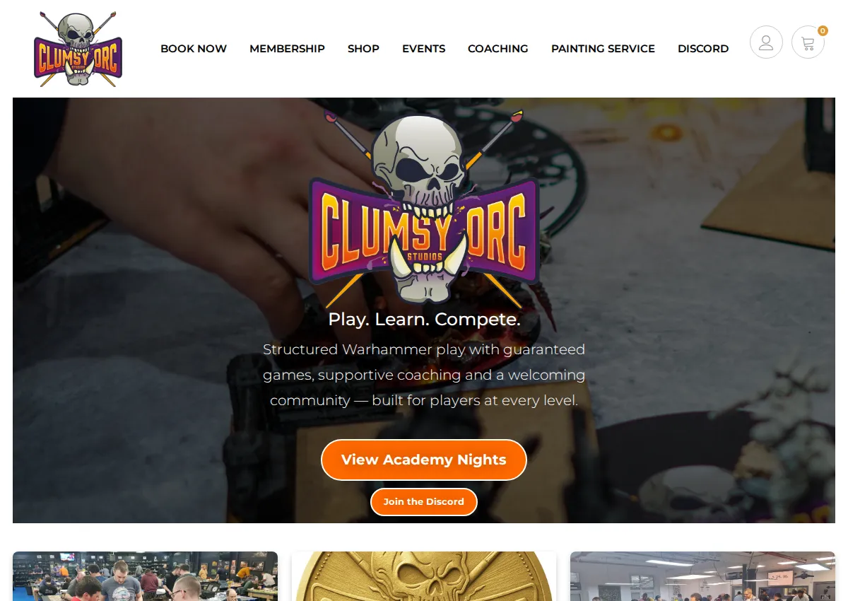 Store homepage