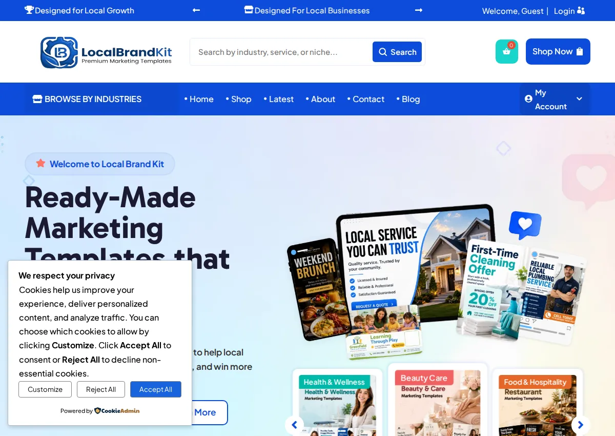 Store homepage