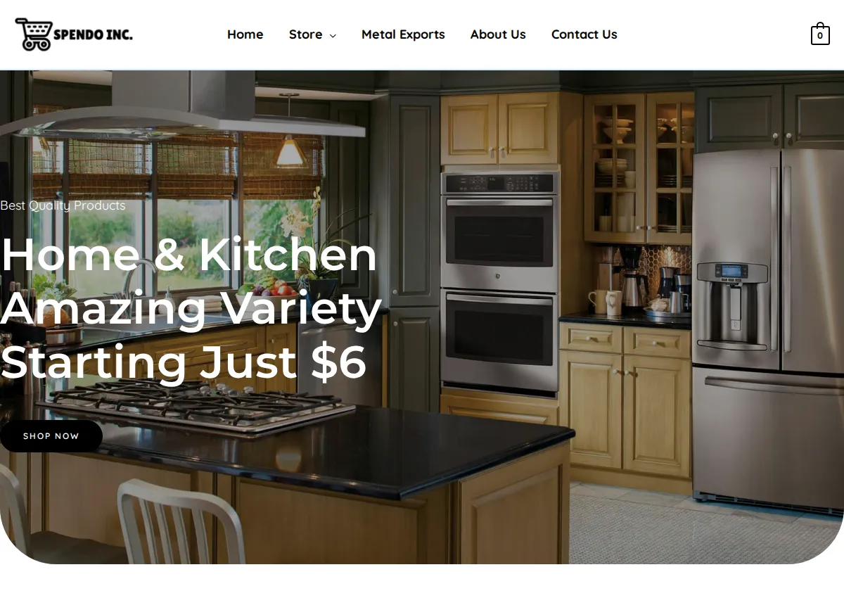 Store homepage