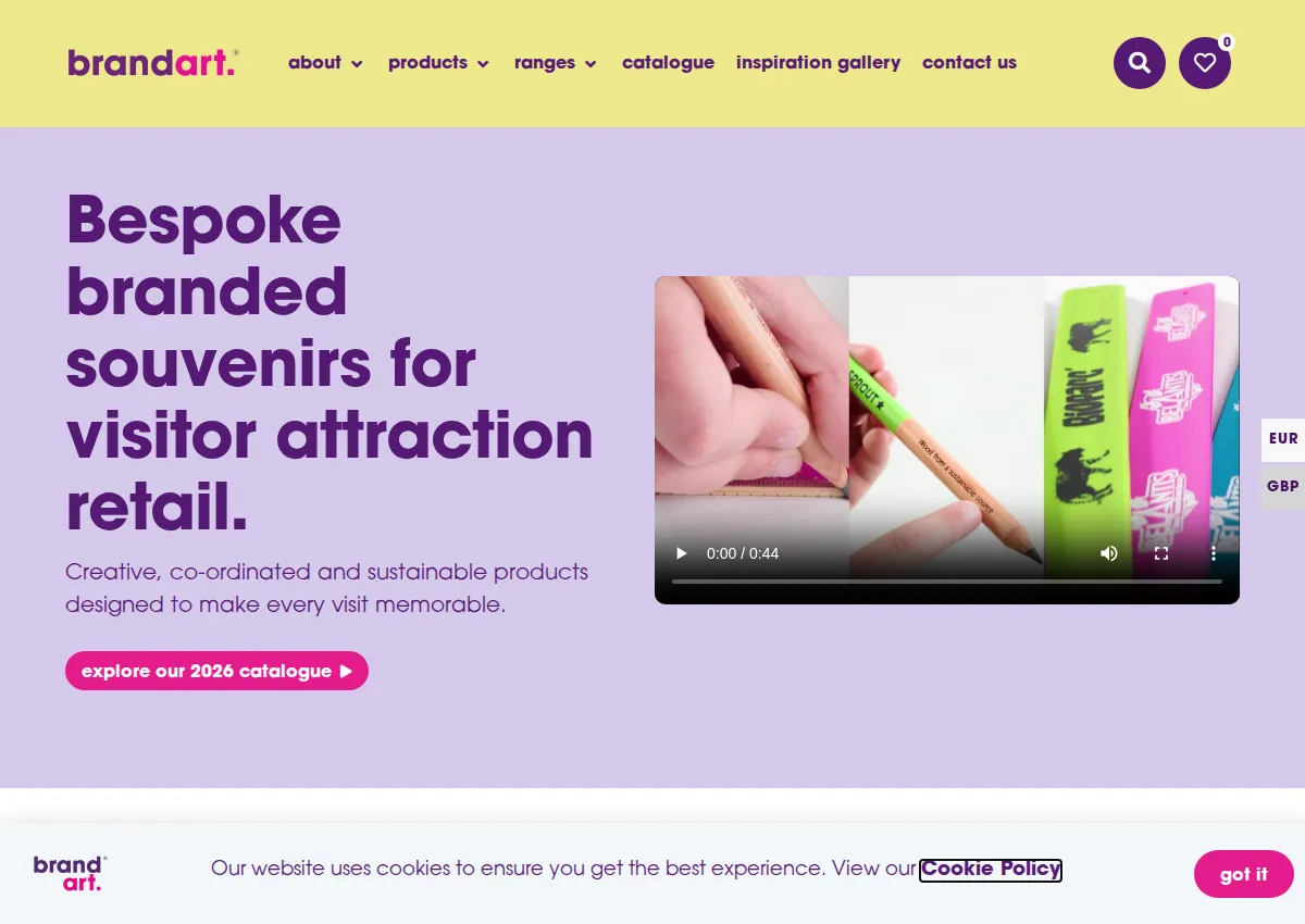Store homepage