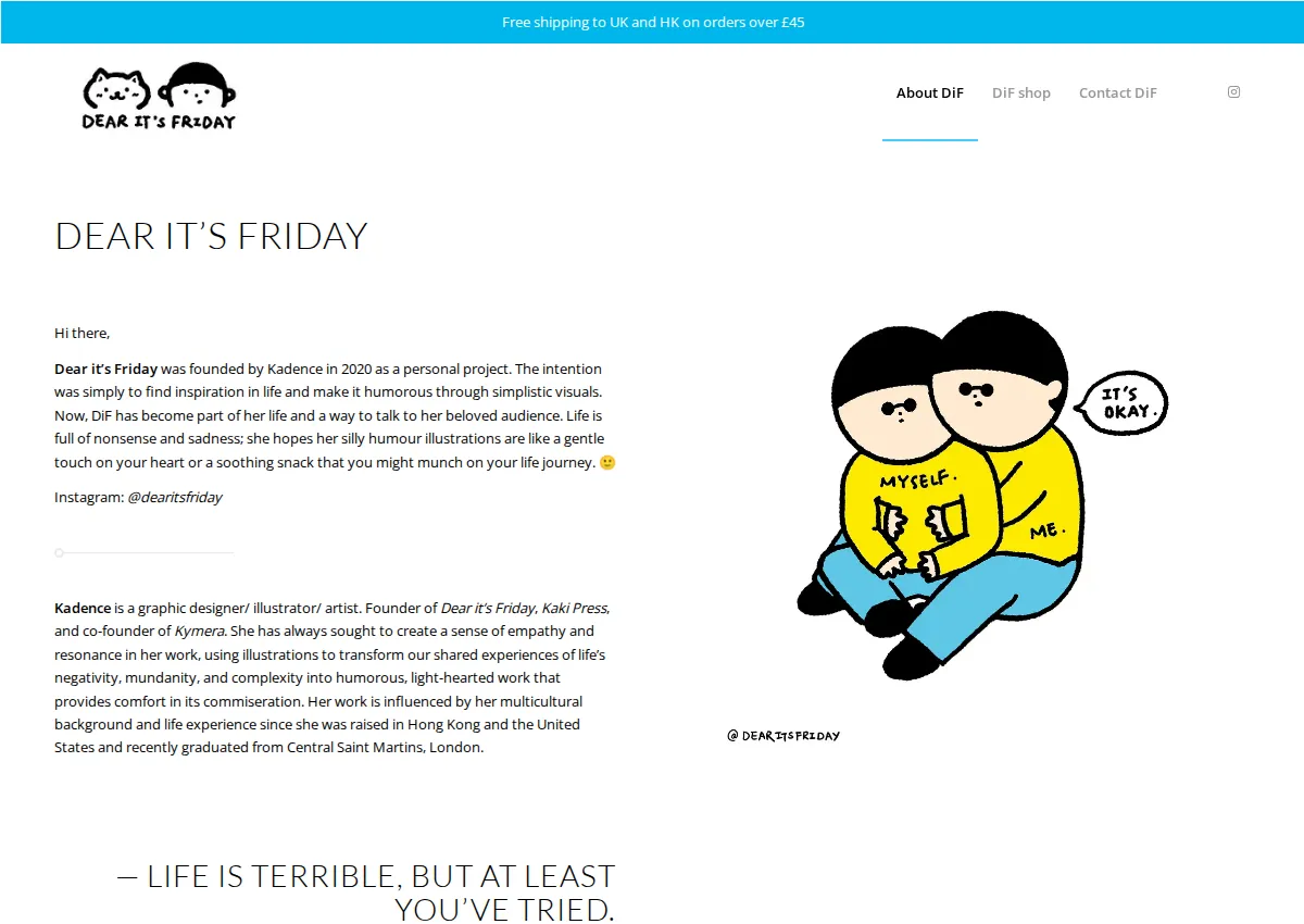 Store homepage