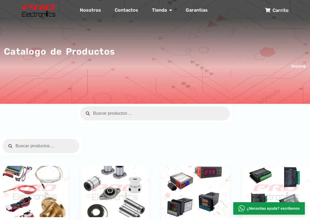 Store homepage