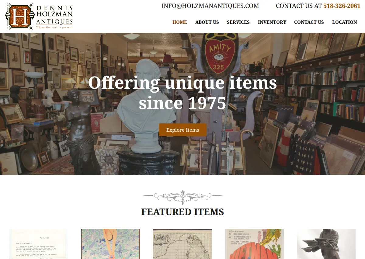 Store homepage