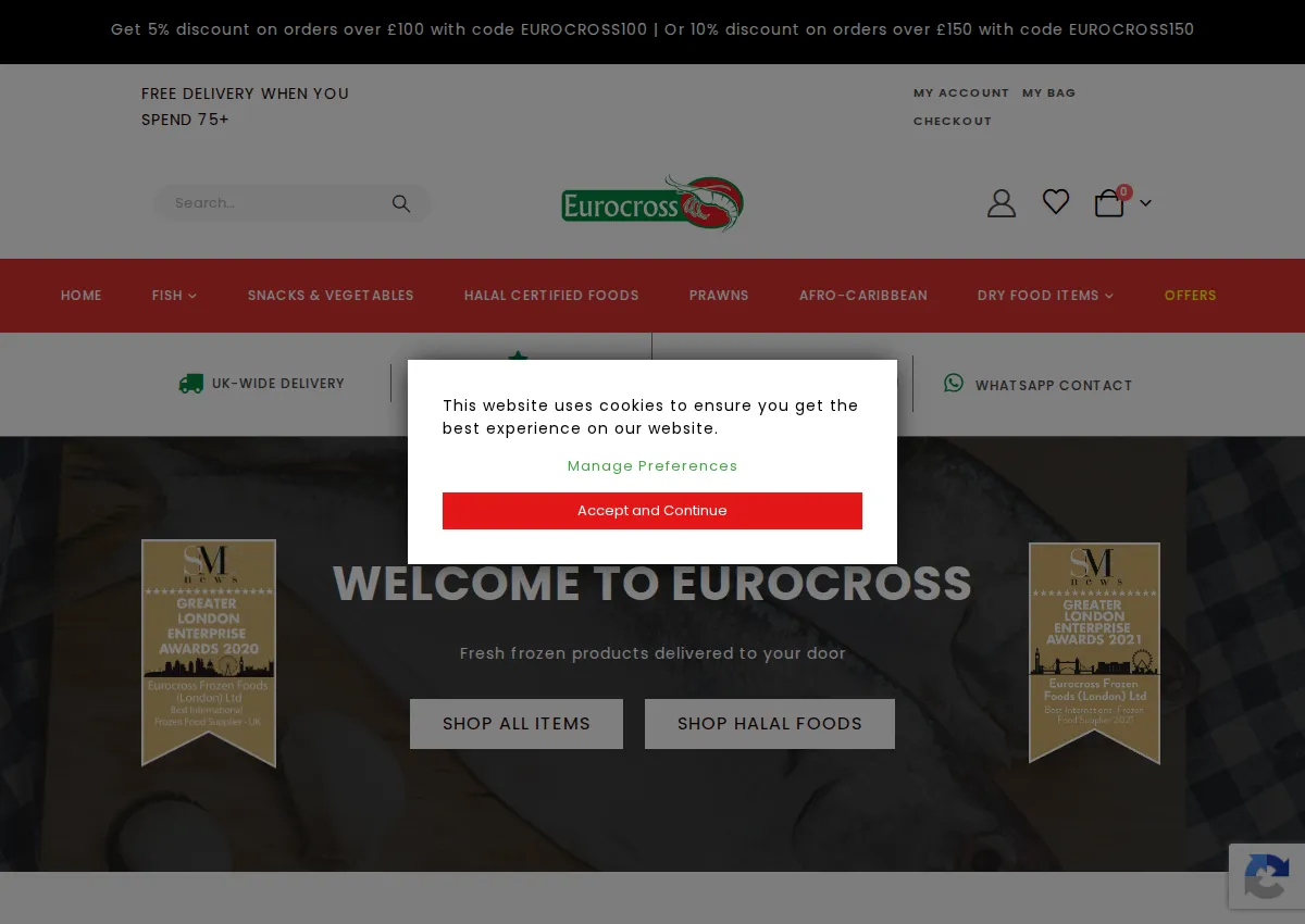 Store homepage
