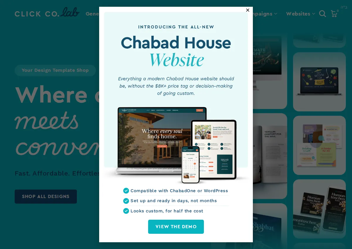 Store homepage