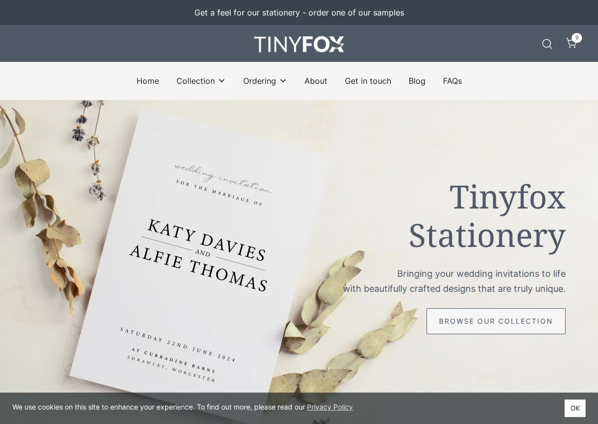 Store homepage