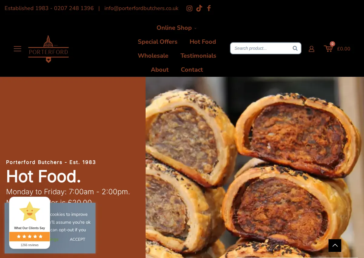 Store homepage