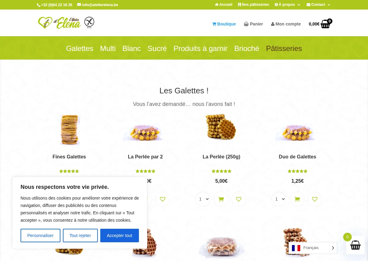 Store homepage