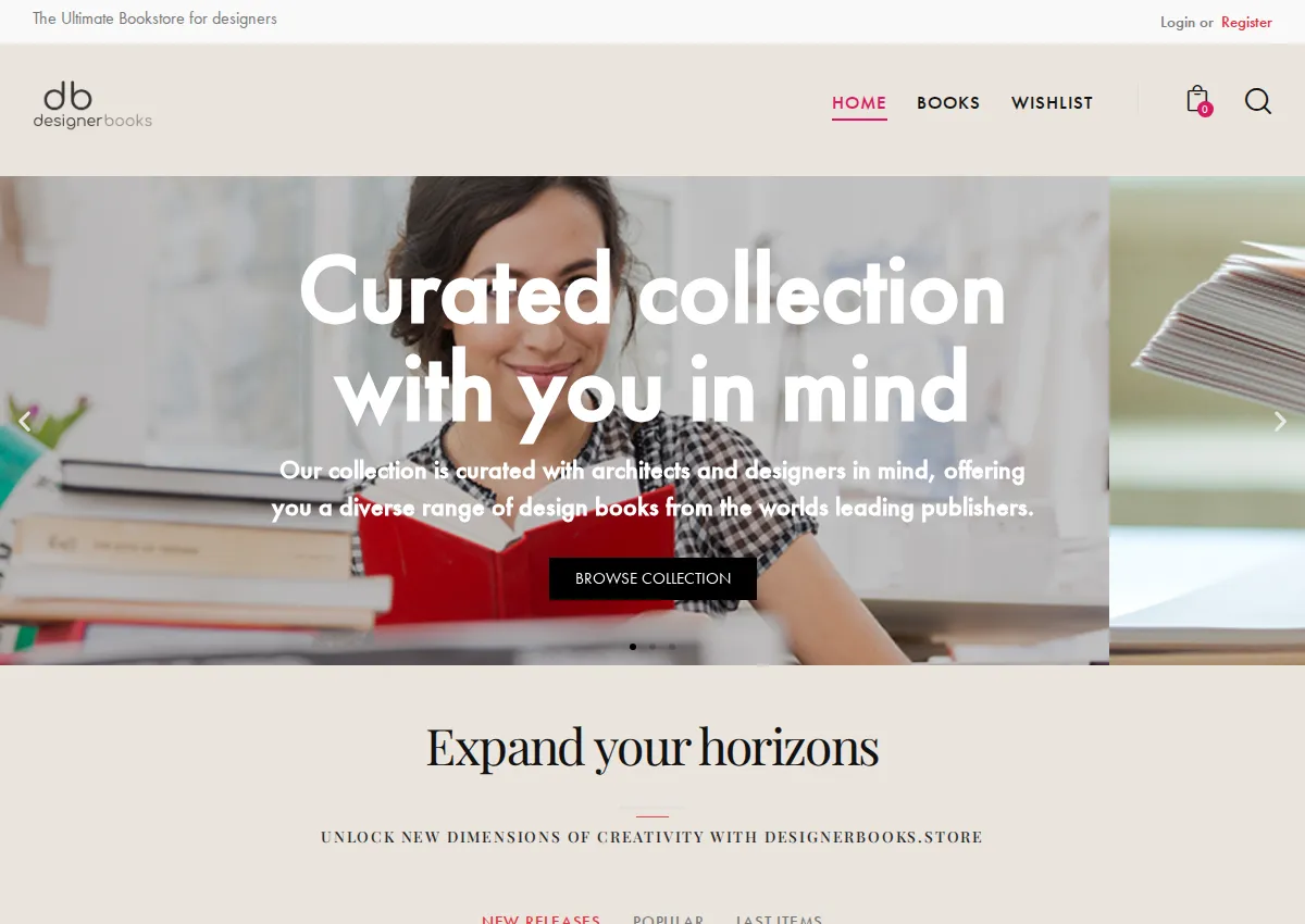 Store homepage