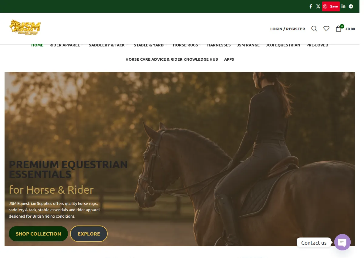 Store homepage
