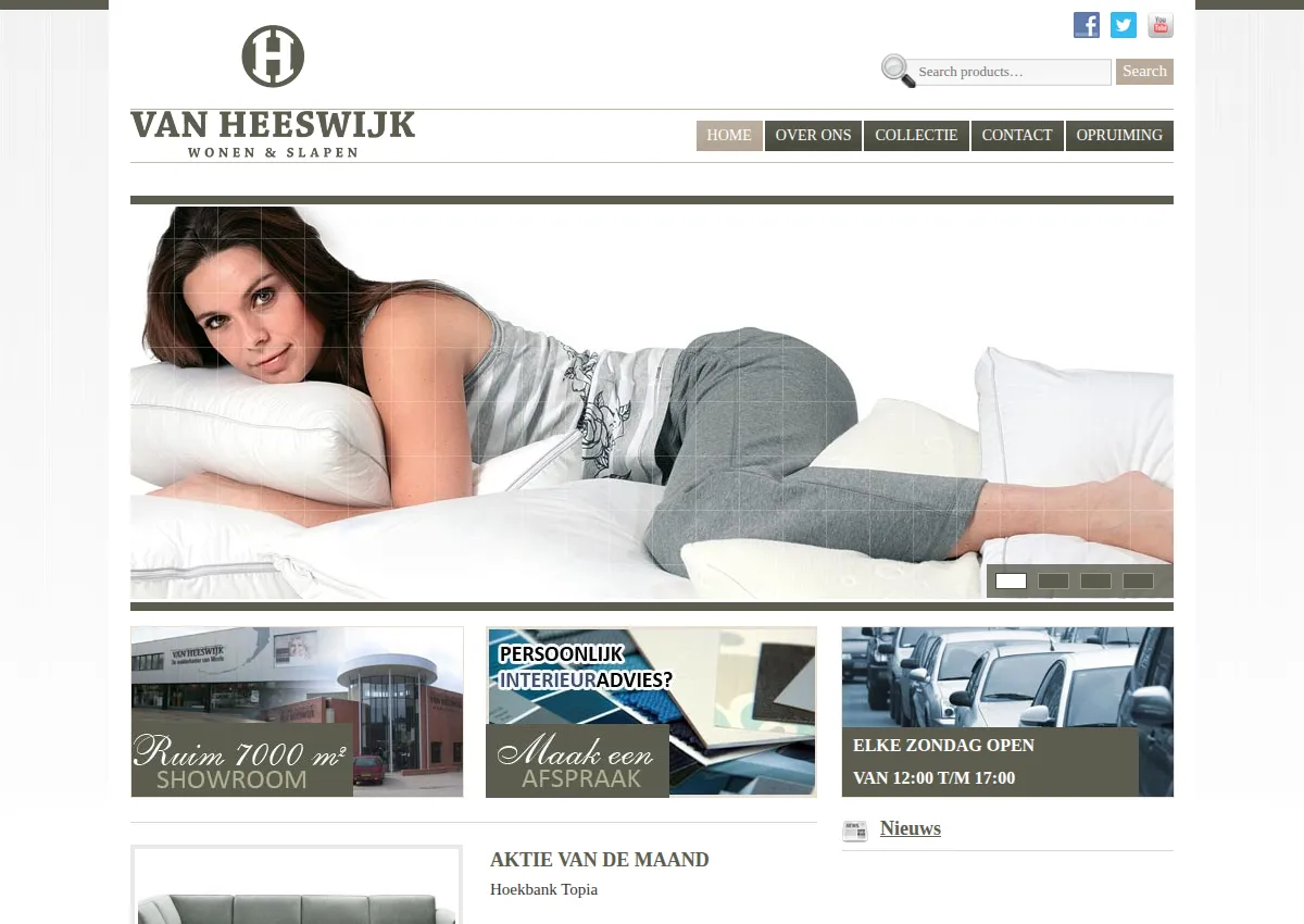 Store homepage
