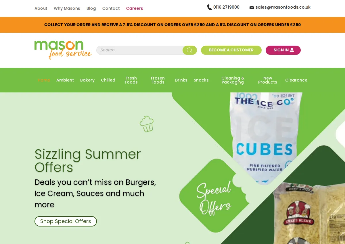 Store homepage