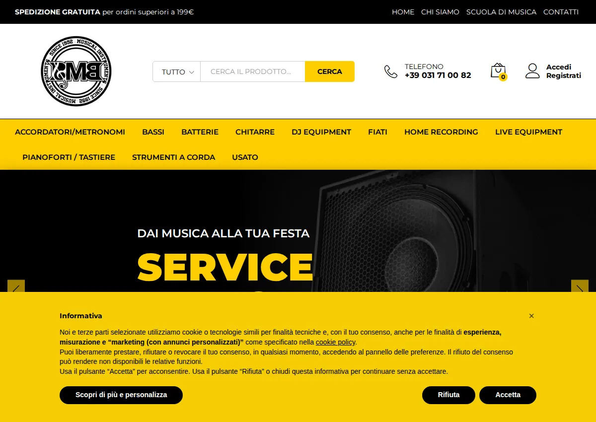 Store homepage