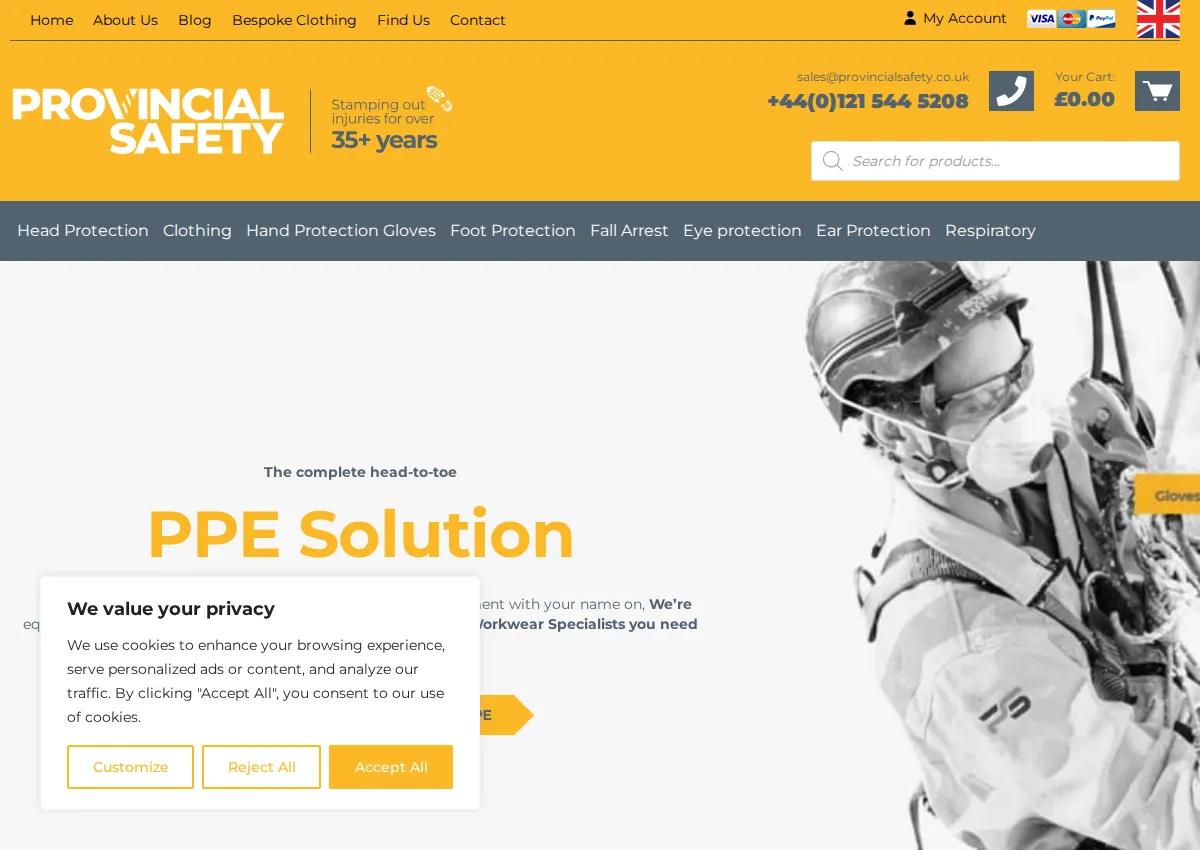 Store homepage
