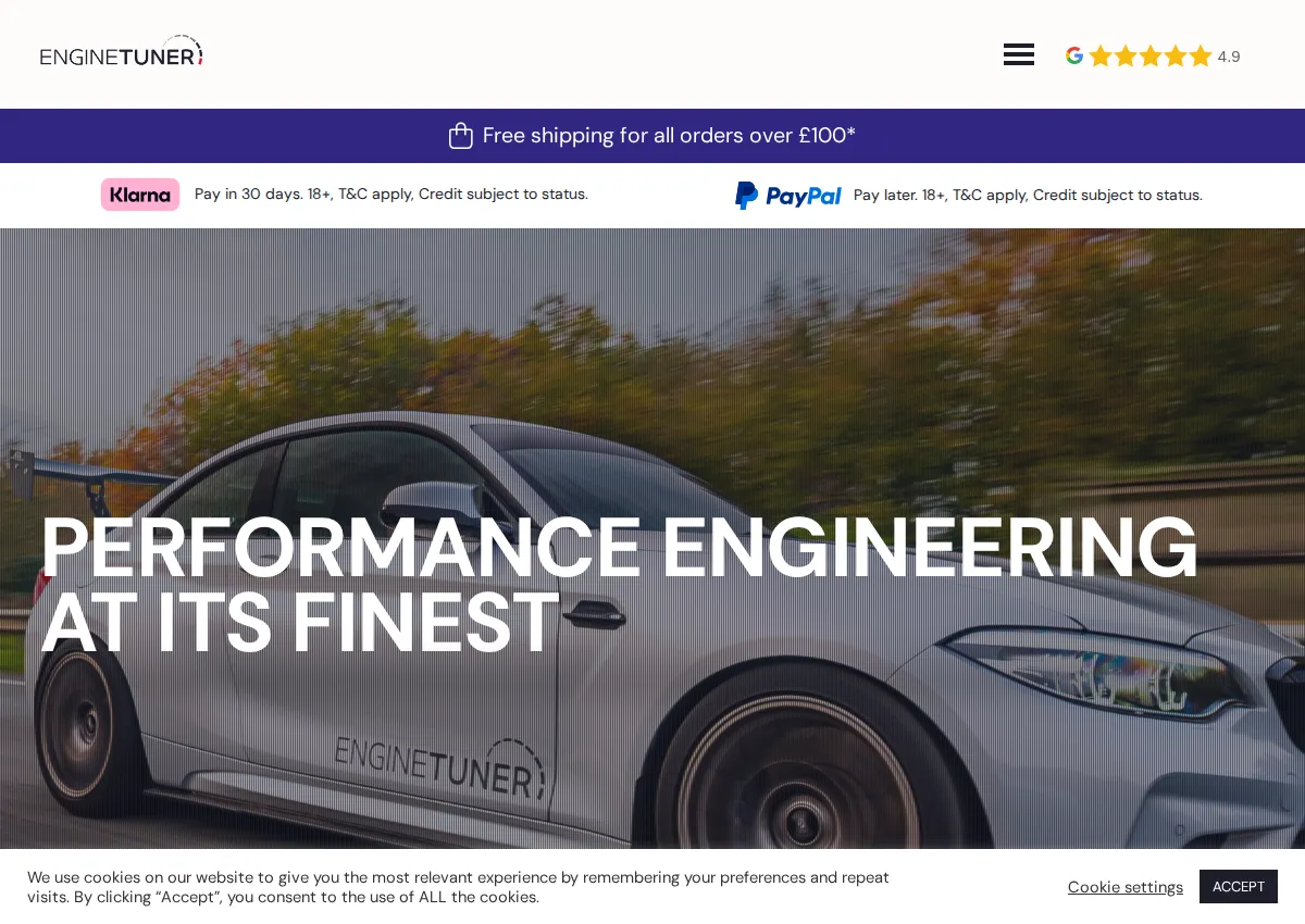 Store homepage