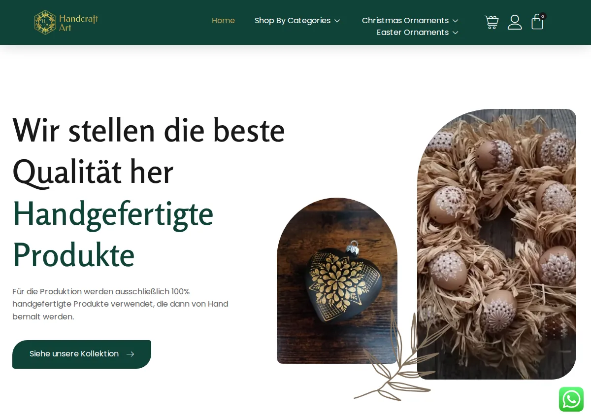 Store homepage