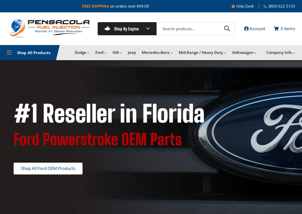 Store homepage