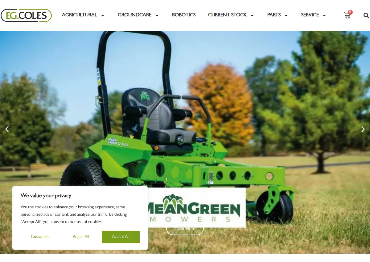 Store homepage