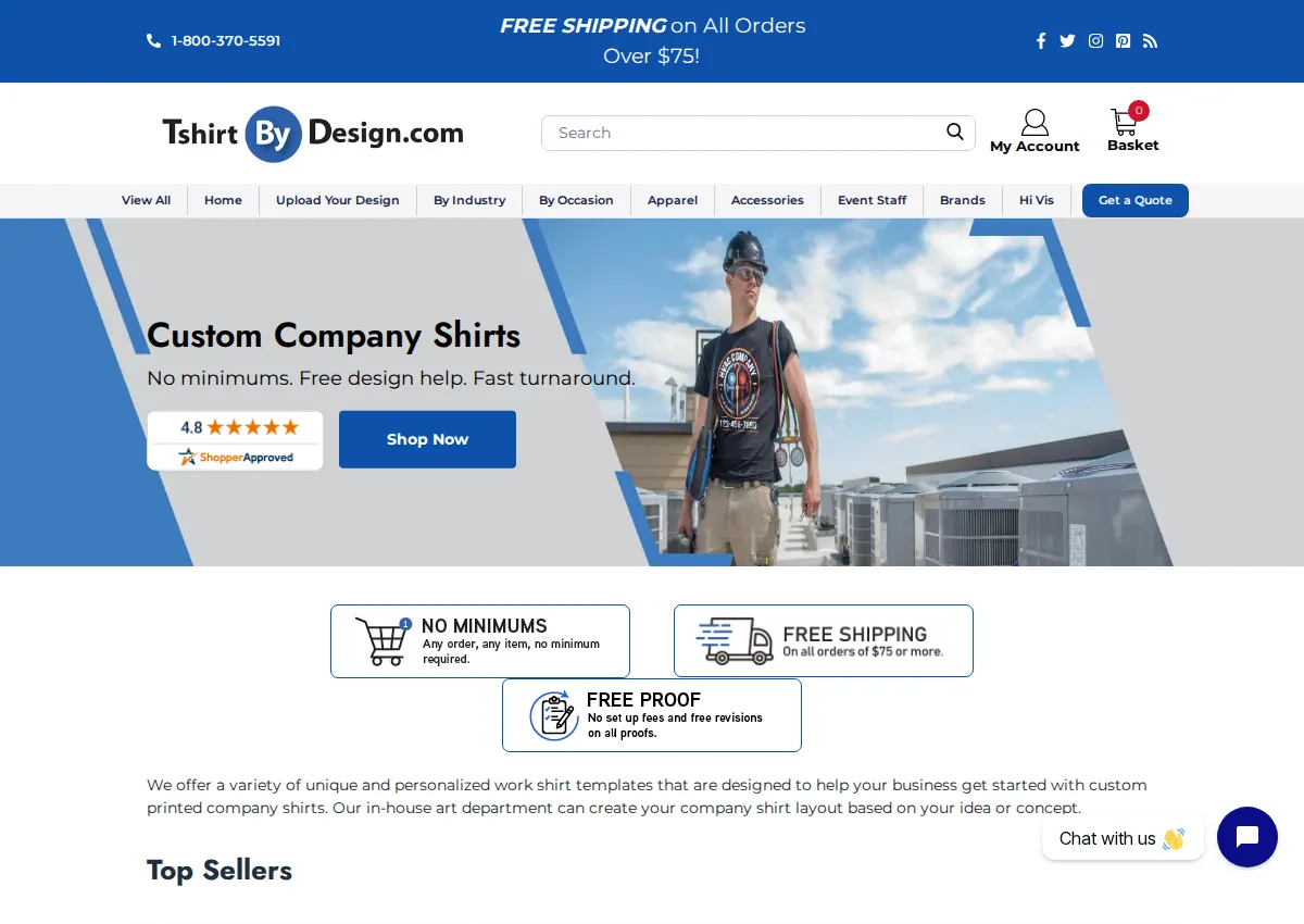 Store homepage