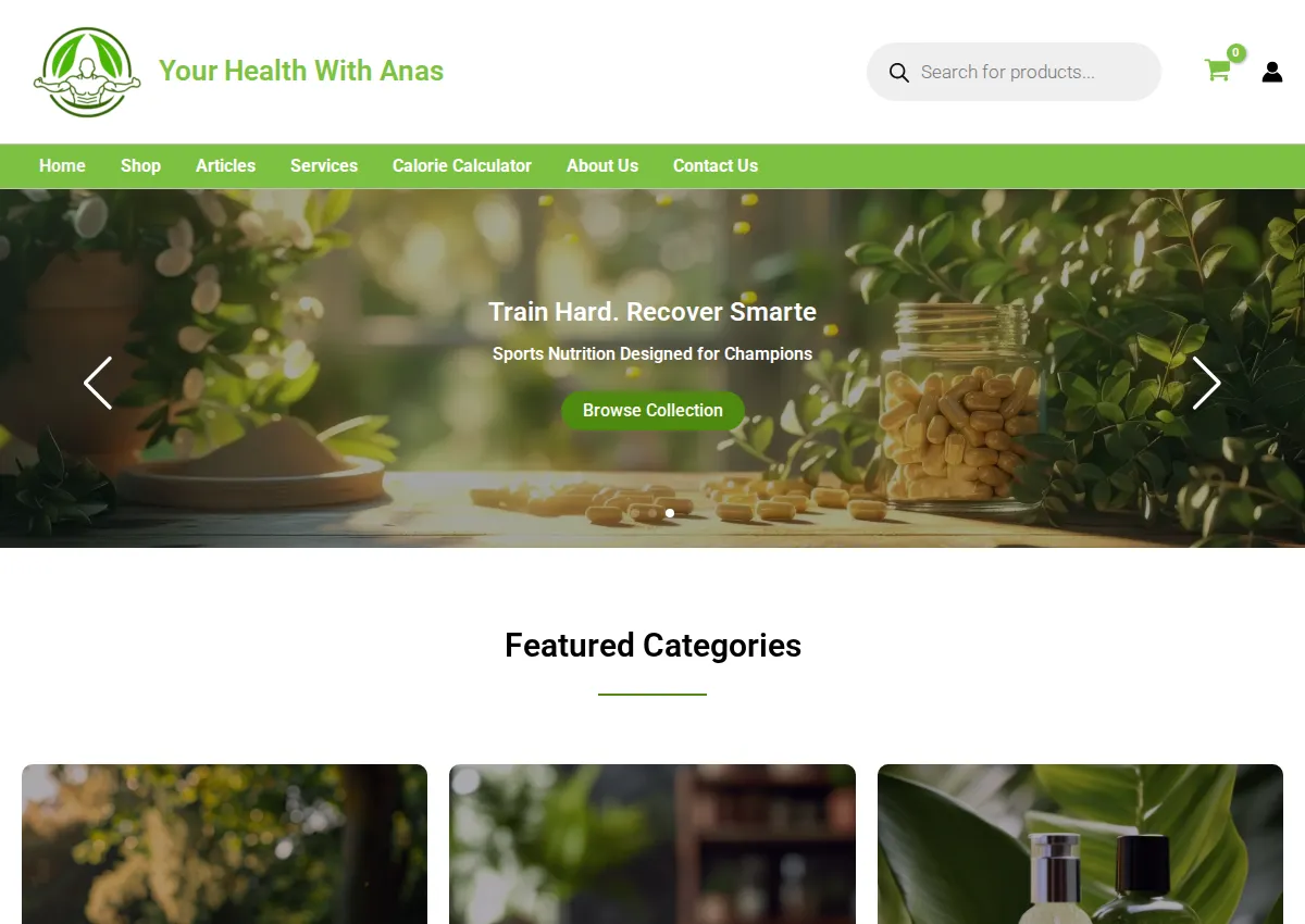 Store homepage
