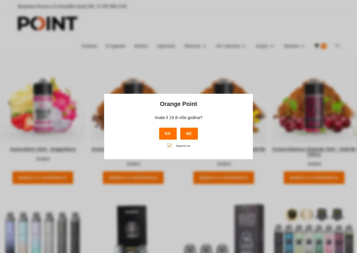 Store homepage