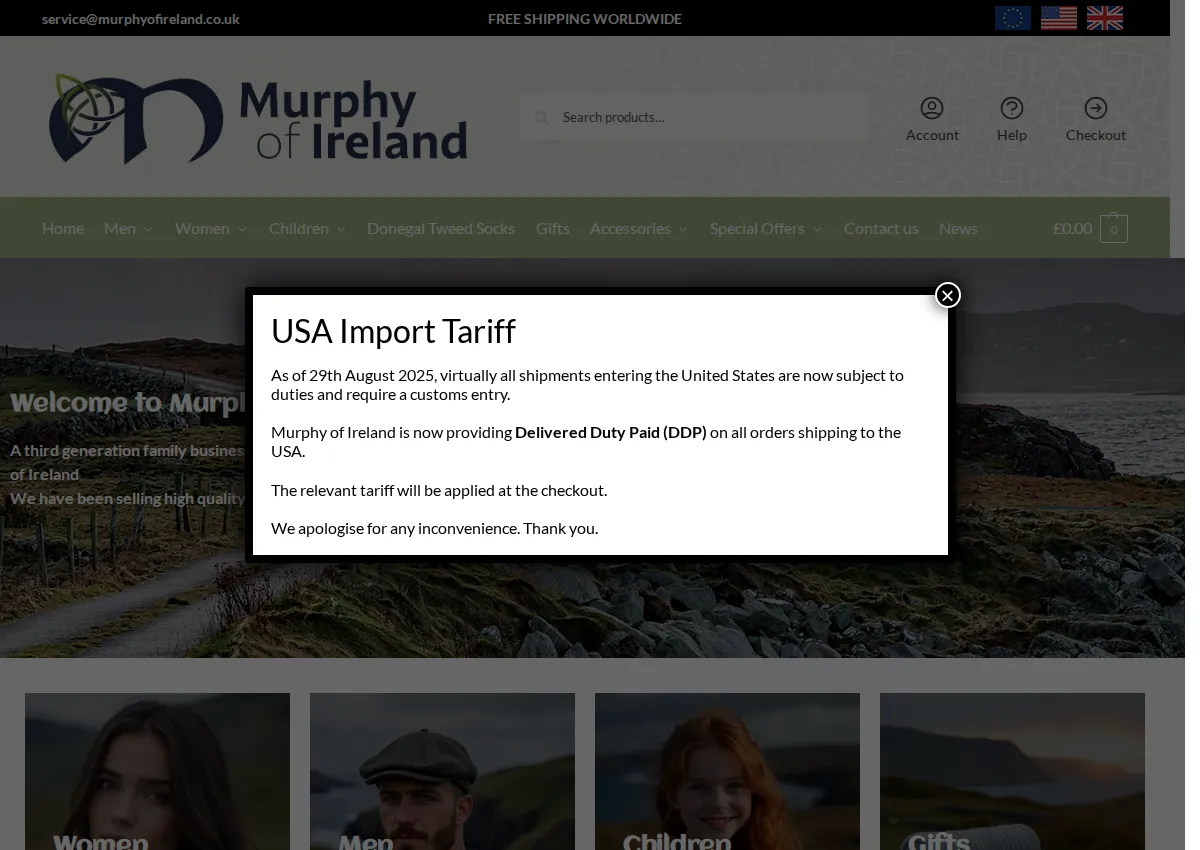 Store homepage
