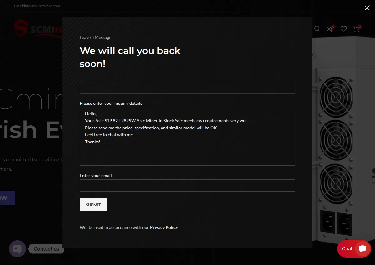 Store homepage