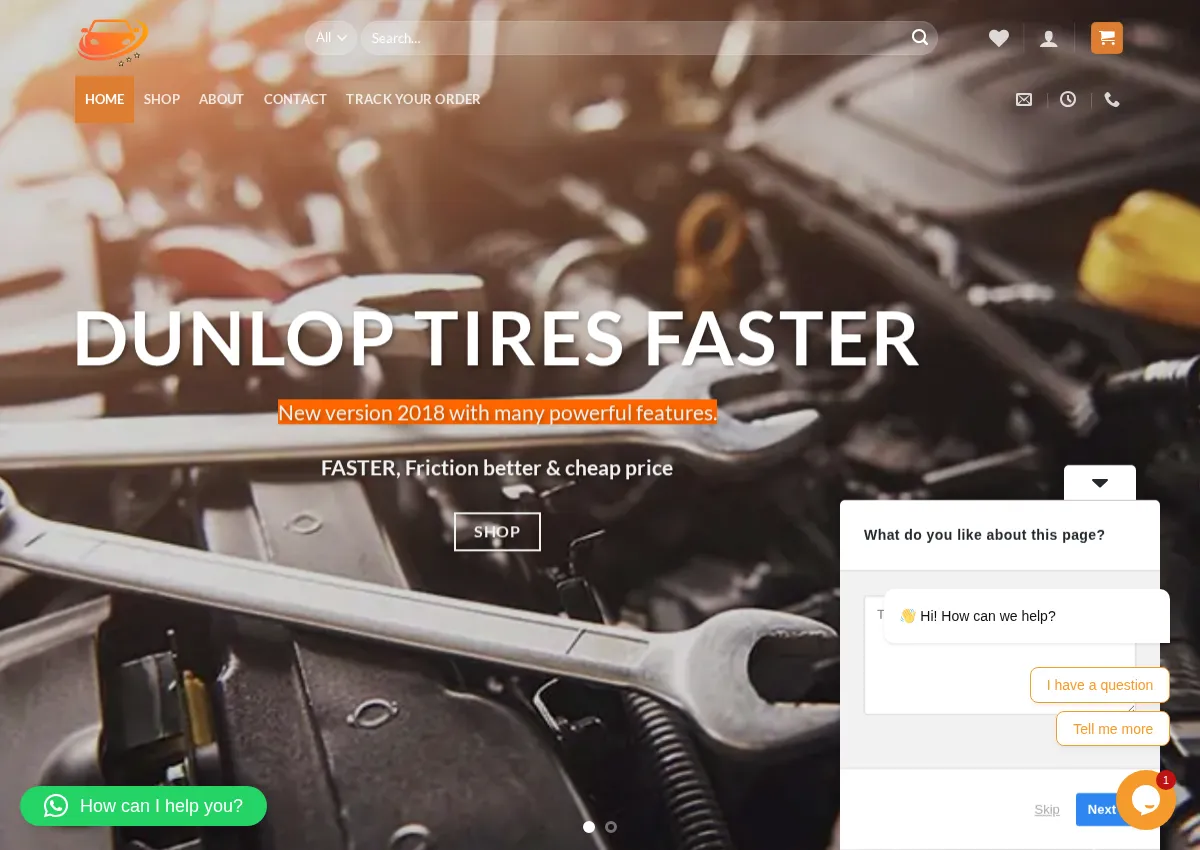 Store homepage