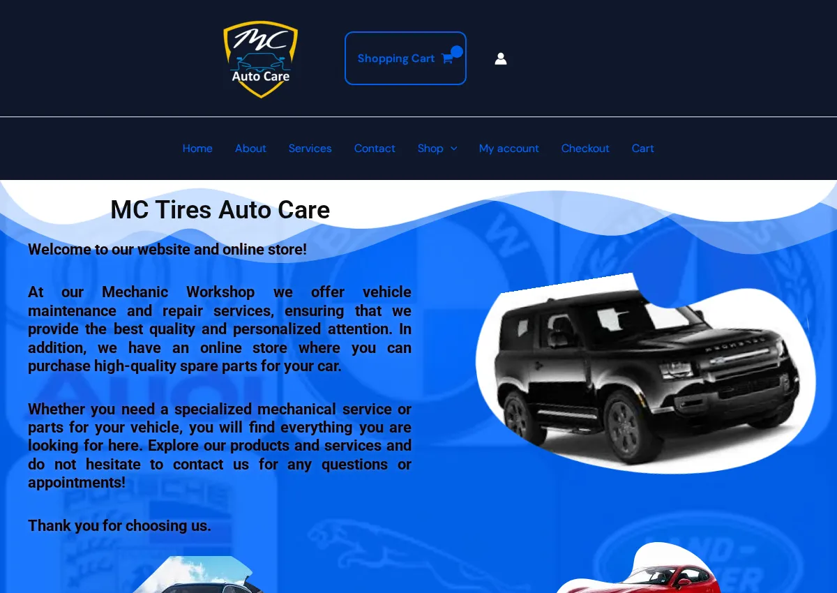 Store homepage
