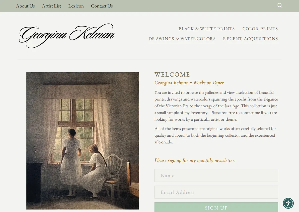 Store homepage
