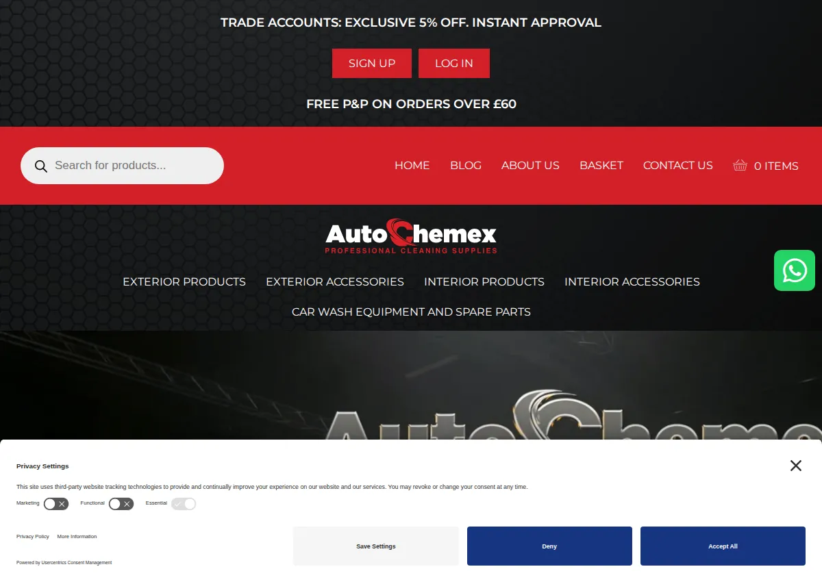 Store homepage