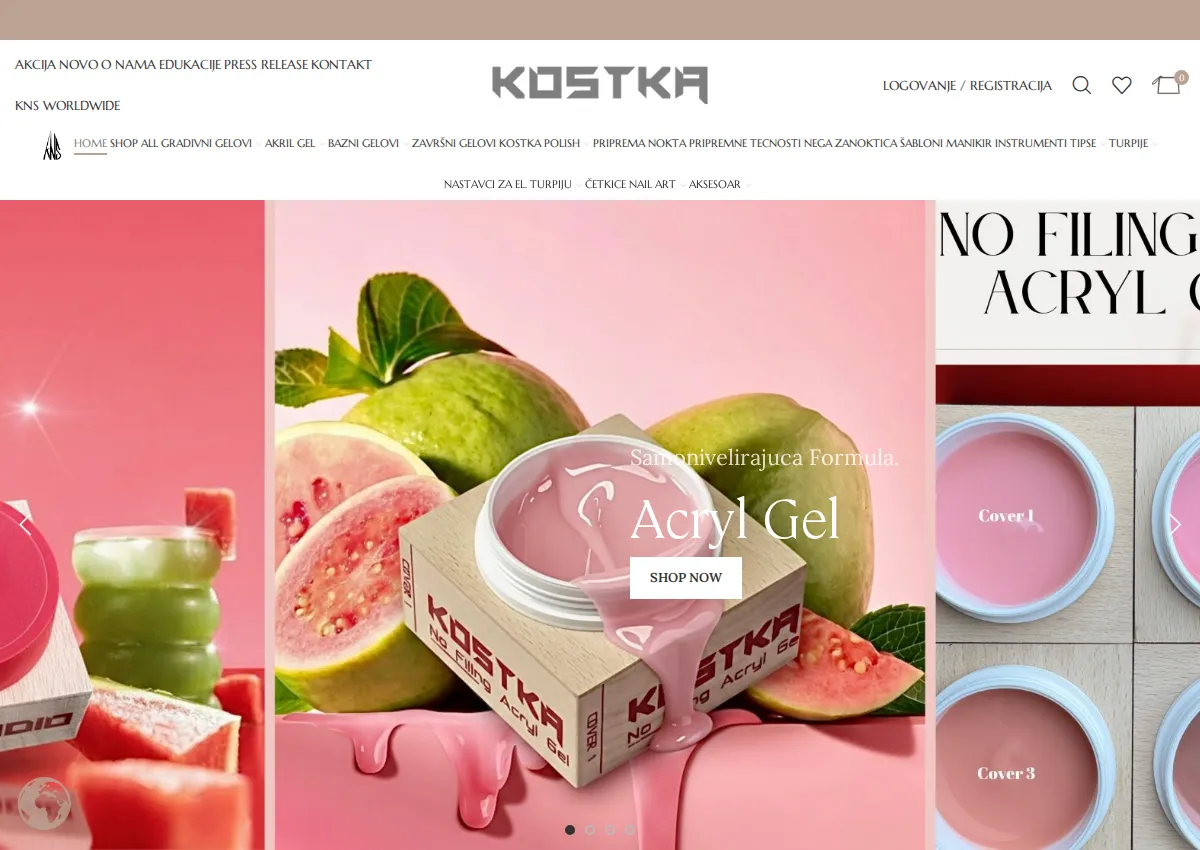 Store homepage