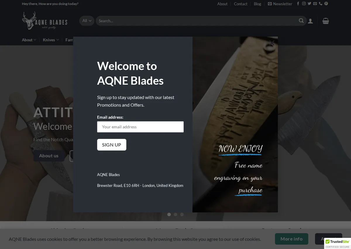 Store homepage