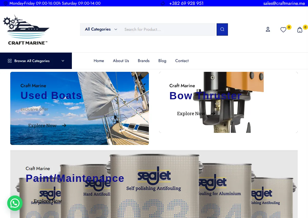 Store homepage