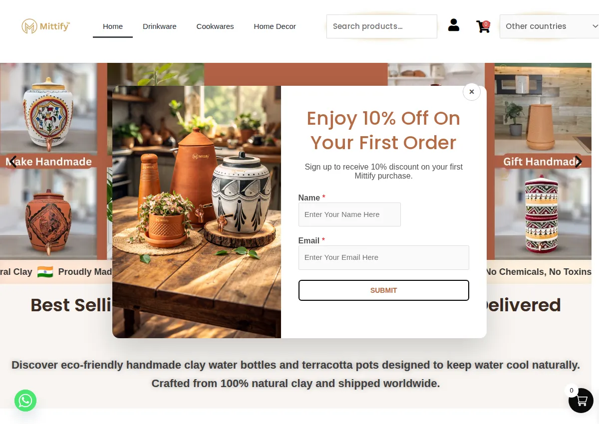 Store homepage
