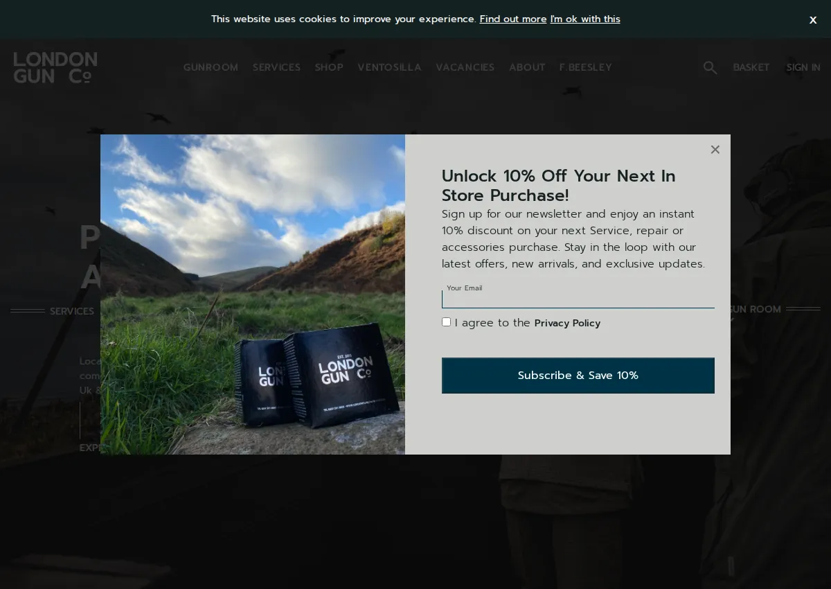 Store homepage