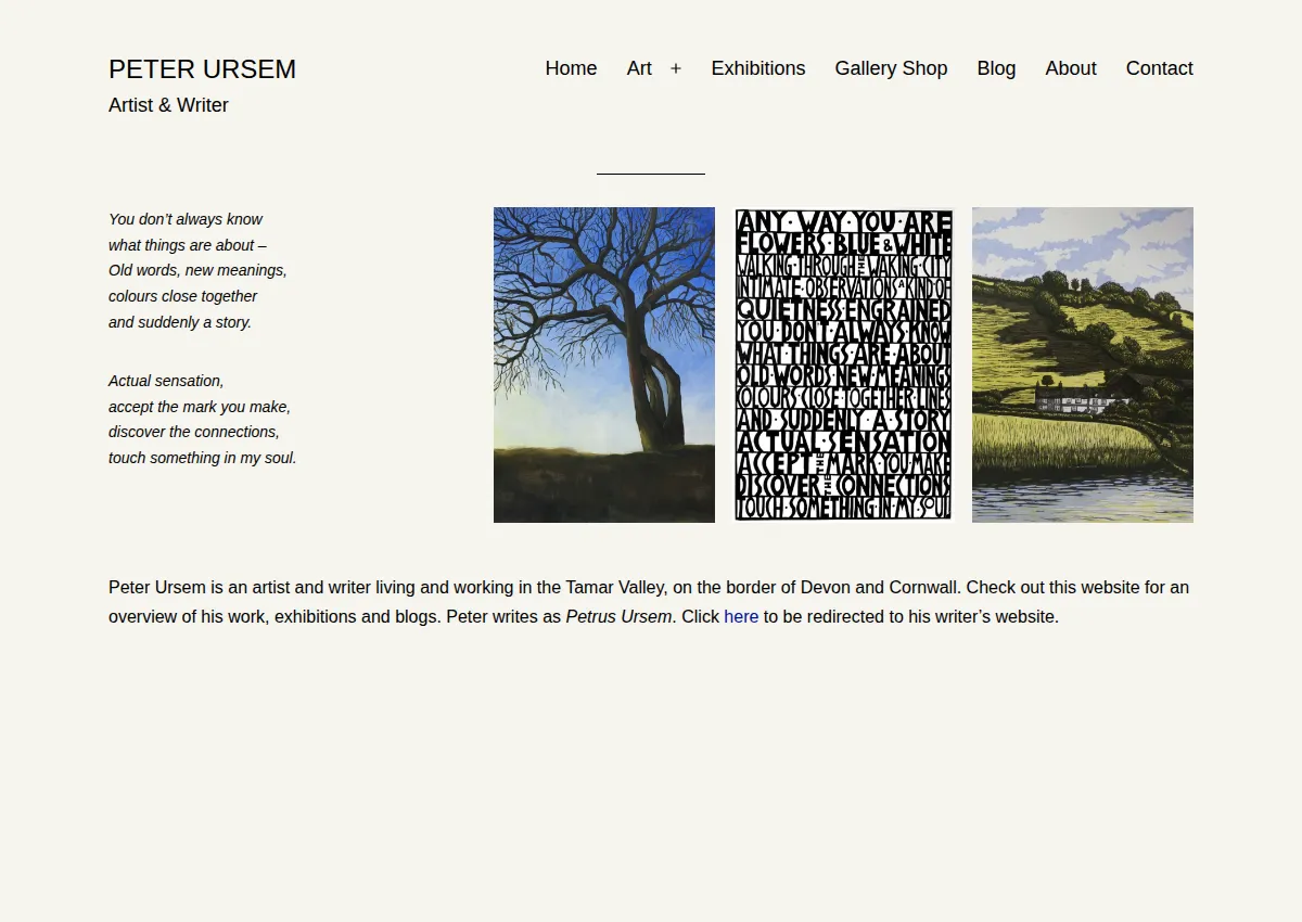 Store homepage