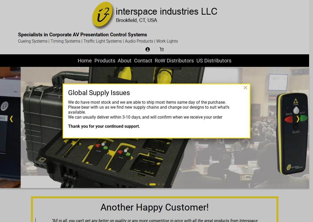Store homepage