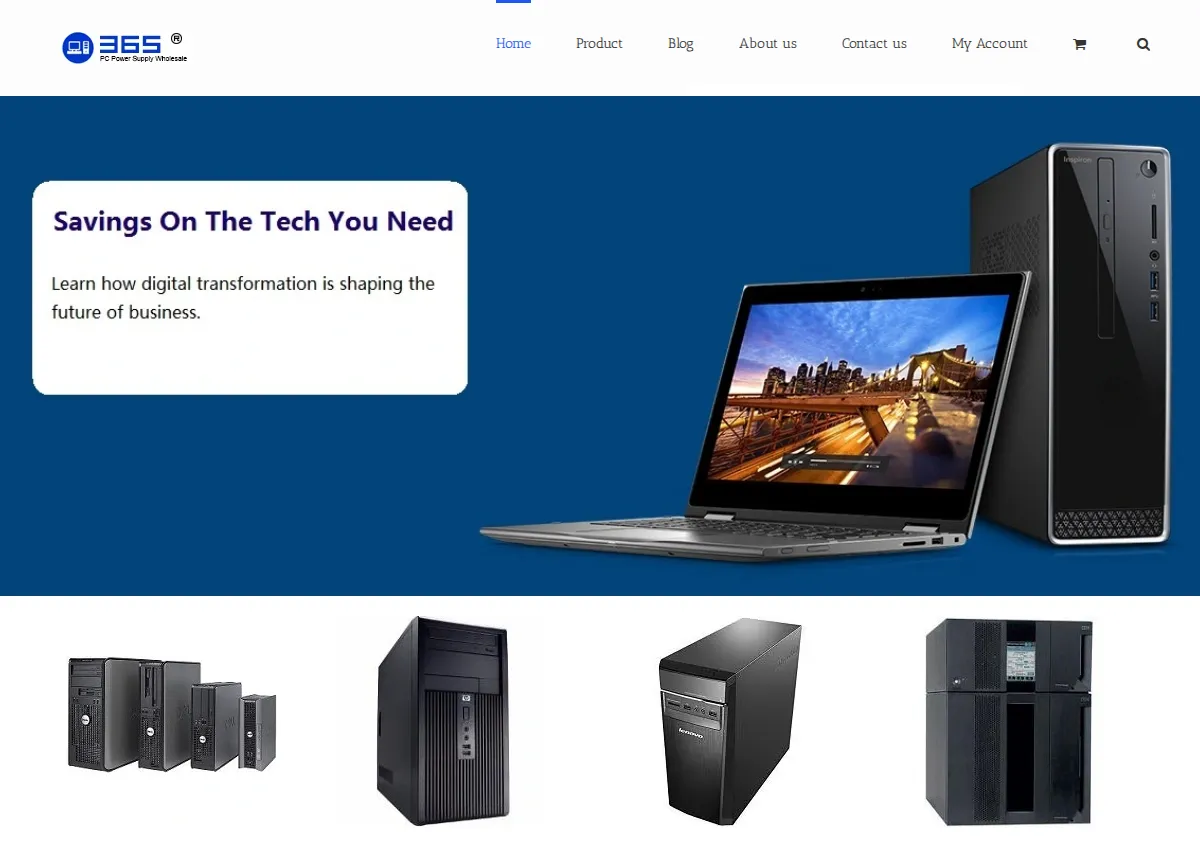 Store homepage