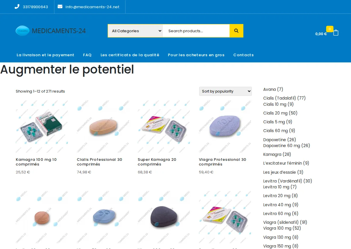 Store homepage