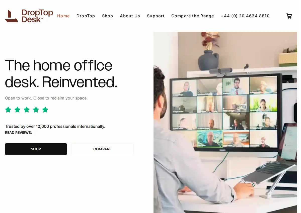 Store homepage
