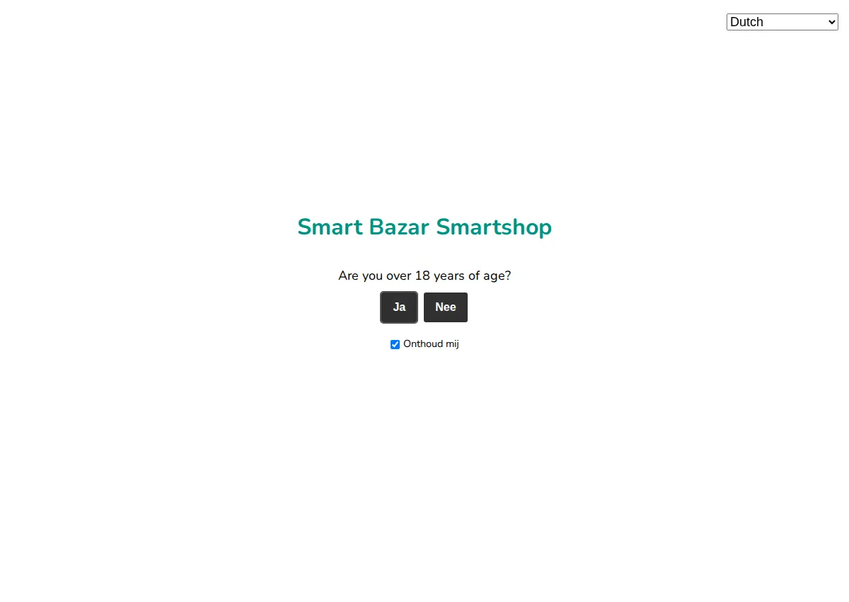 Store homepage