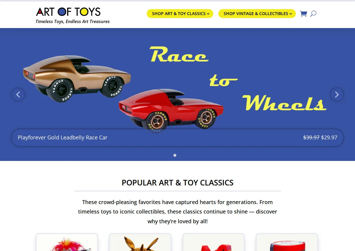 Store homepage