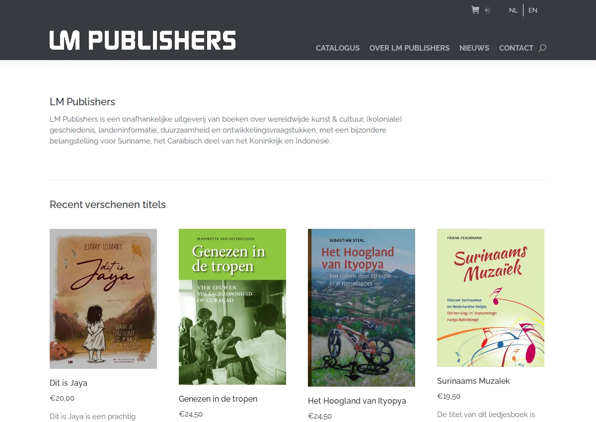 Store homepage