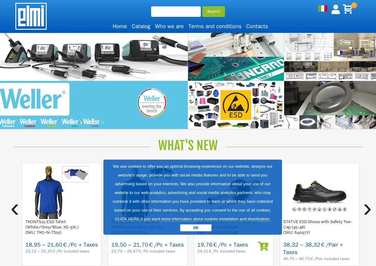 Store homepage