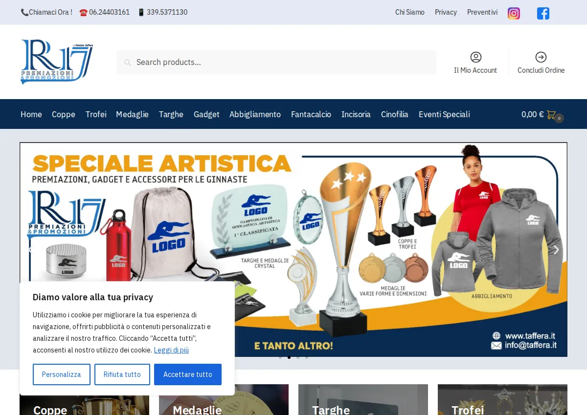 Store homepage