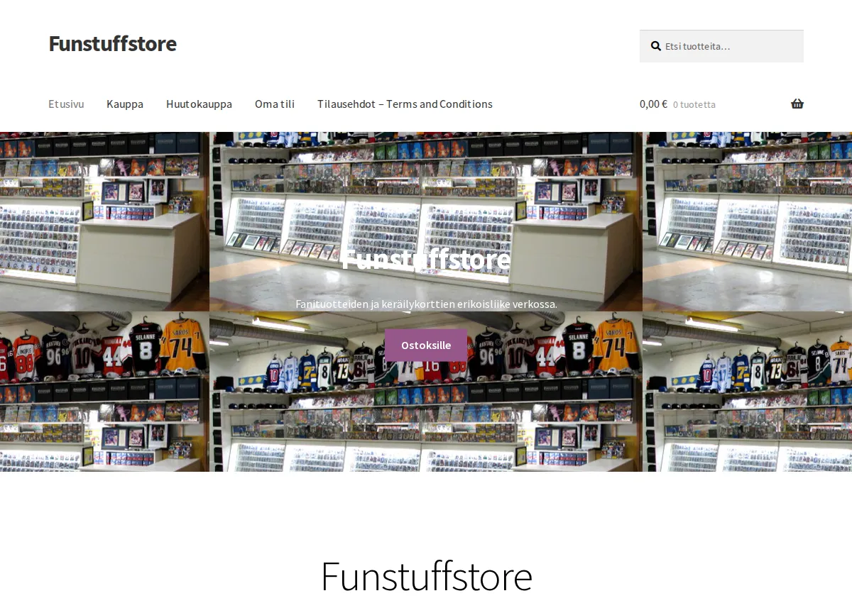 Store homepage