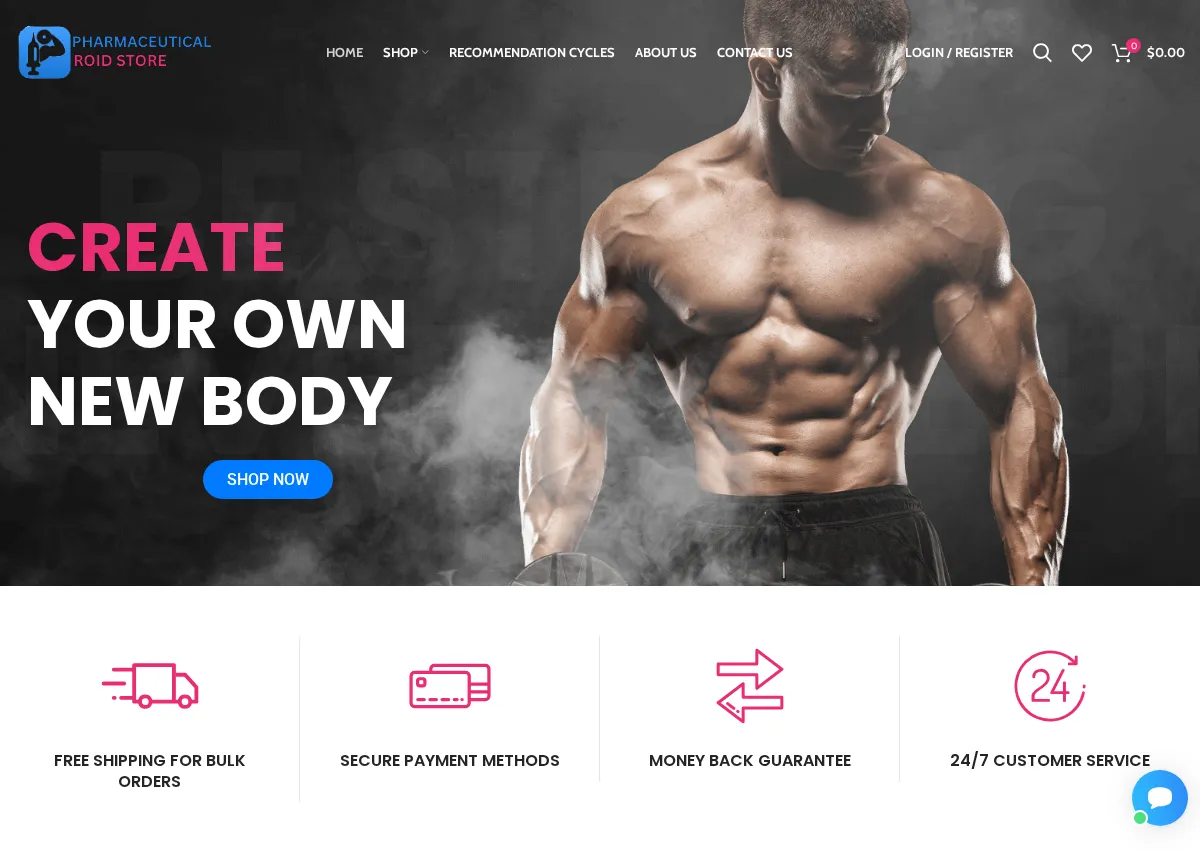 Store homepage