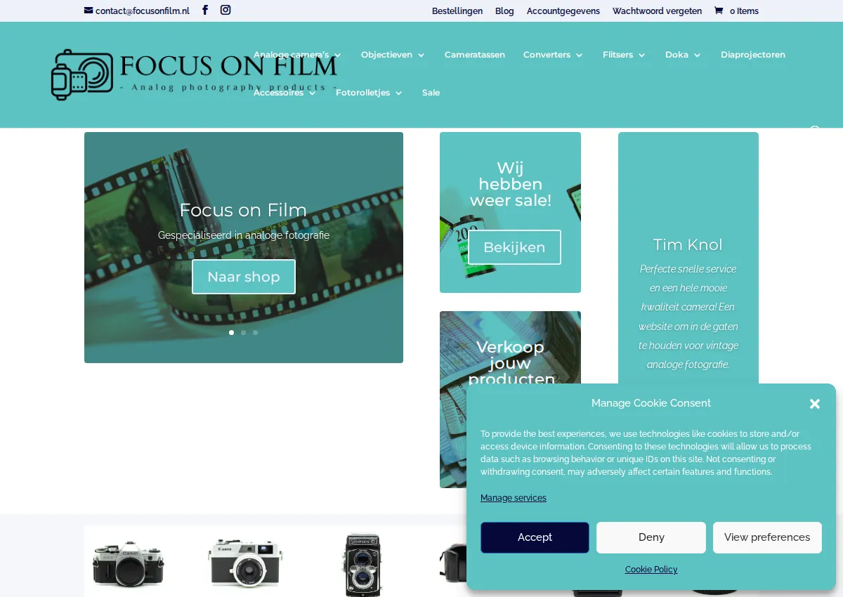 Store homepage