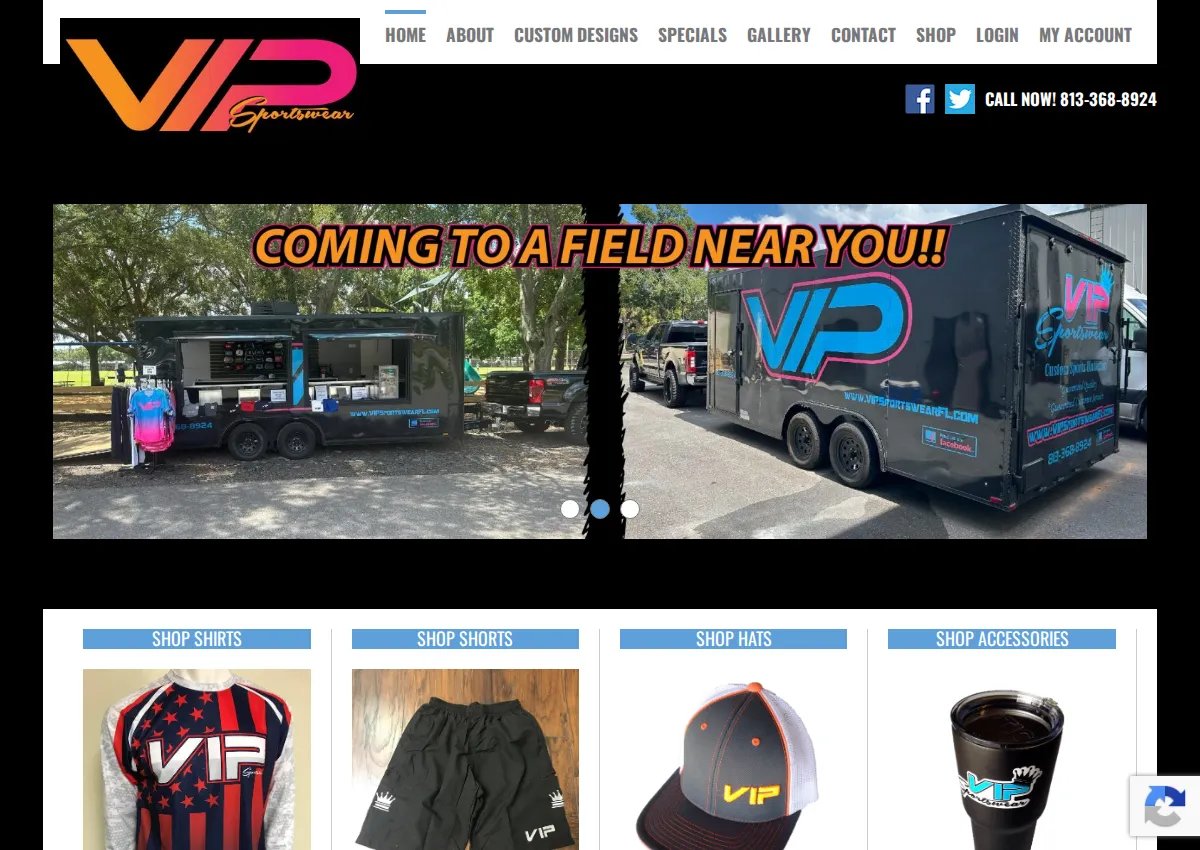 Store homepage